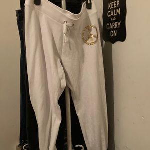 Victoria’s Secret pink sweats.